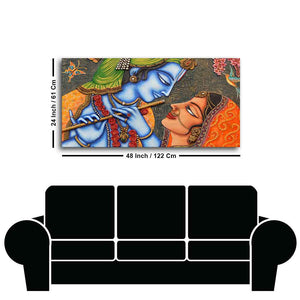 Beautiful Lord Radha Krishna Canvas Big Wall Painting Wall Art