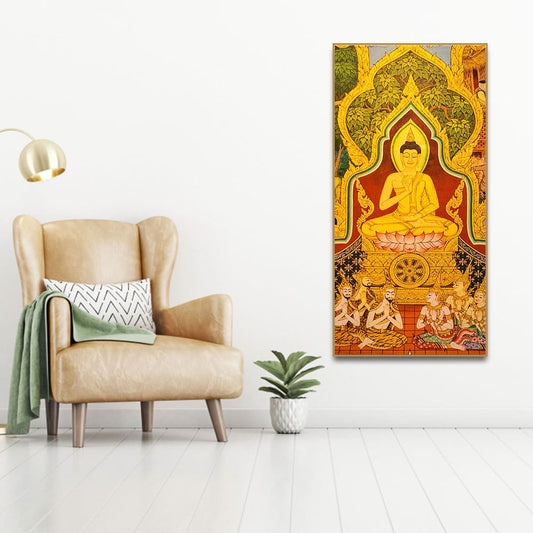 Beautiful Lord Spiritual Buddha Canvas Wall Painting