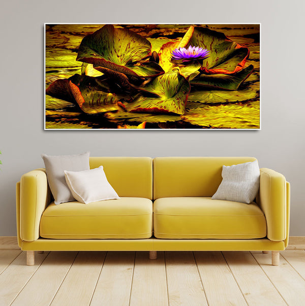 Beautiful Lotus Flower Premium Canvas Wall Painting