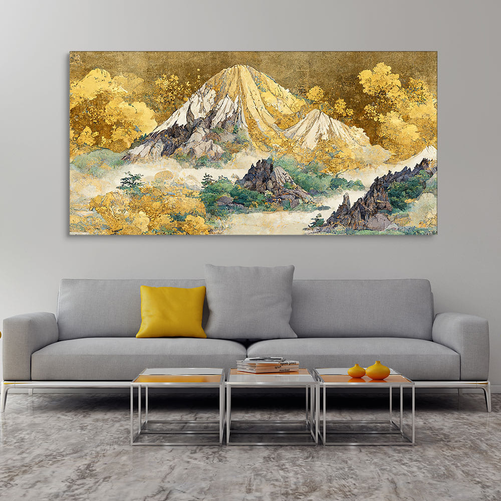 Beautiful Mountain Scenery Premium Canvas Wall Painting