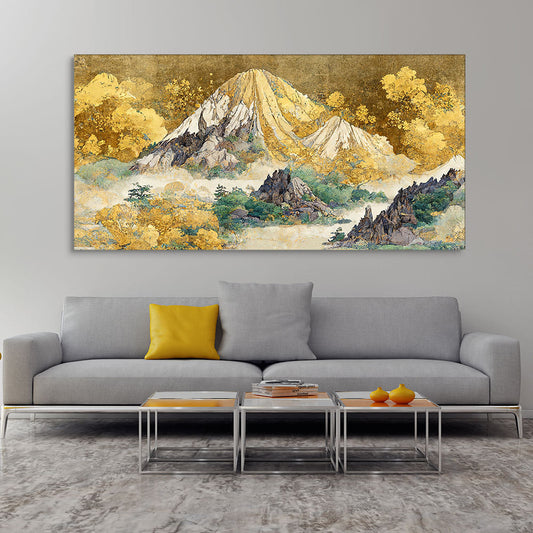 Beautiful Mountain Scenery Premium Canvas Wall Painting