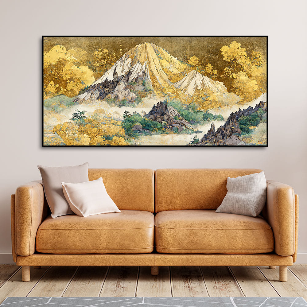 Beautiful Mountain Scenery Premium Canvas Wall Painting