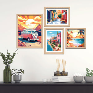 Beautiful  Nature View Premium Wall Frame Set of Four