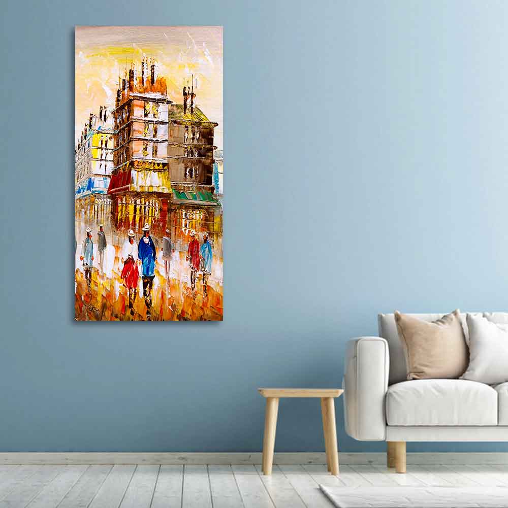 Beautiful Paris City View Living Room Wall Painting