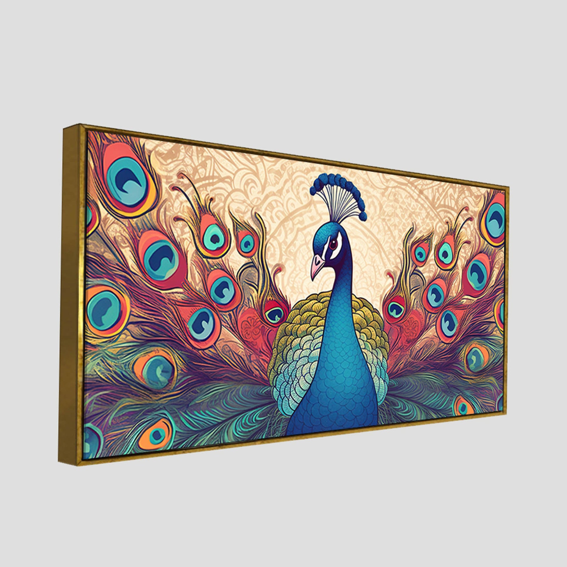 Beautiful Peacock in Traditional Style Canvas Wall Painiting