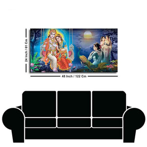 Beautiful Radha Krishna Canvas Wall Painting