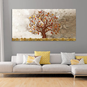 Beautiful Red and Yellow Leaf Tree Canvas Wall Painting