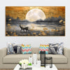 Beautiful Scenery of Deer in Forest Canvas Wall Painting