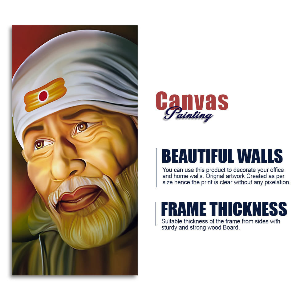 Beautiful Shirdi Sai Baba Canvas Wall Painting