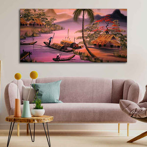 Beautiful Sunset Scenery Canvas Wall Painting