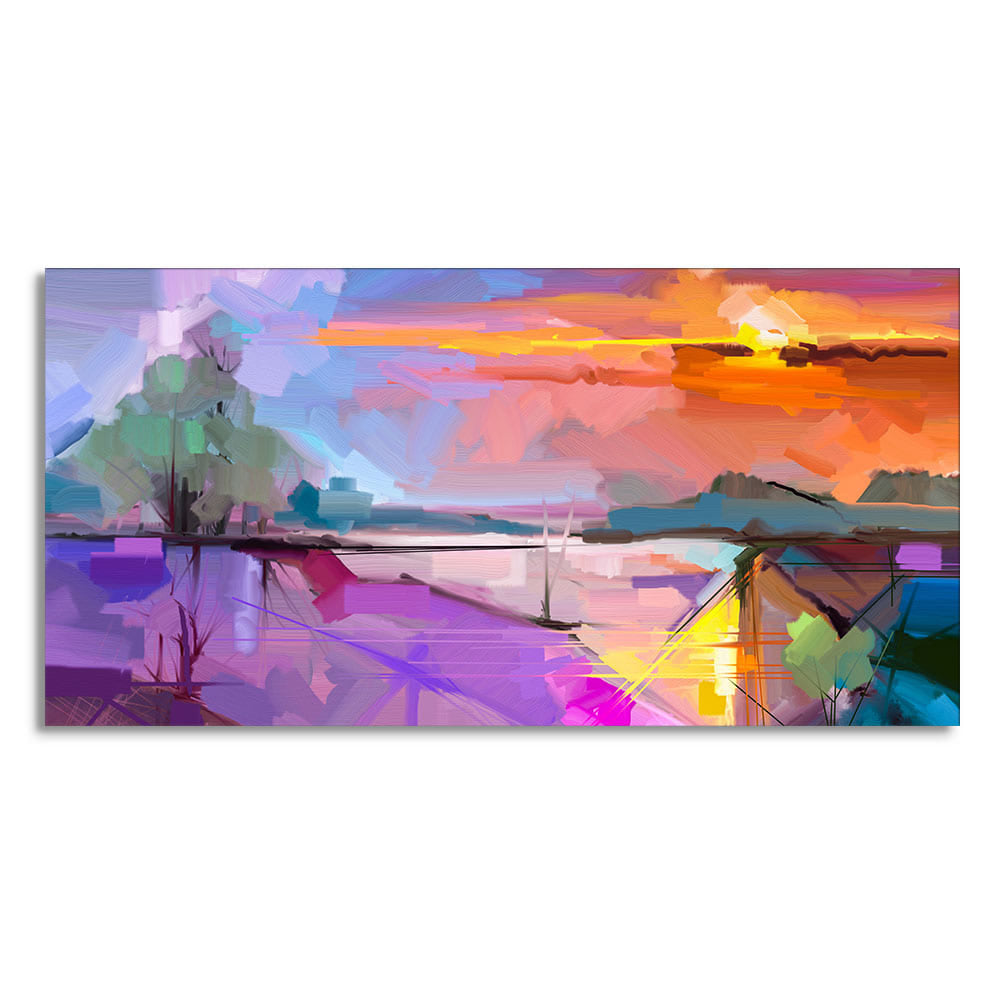 Beautiful Sunset View Abstract Art Canvas Wall Painting