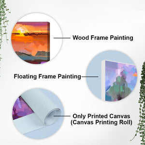 Beautiful Sunset View Abstract Art Canvas Wall Painting