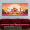 Beautiful Taj Mahal Scenery Premium Canvas Wall Painting