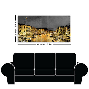 Beautiful Venice City at Night Canvas Wall Painting