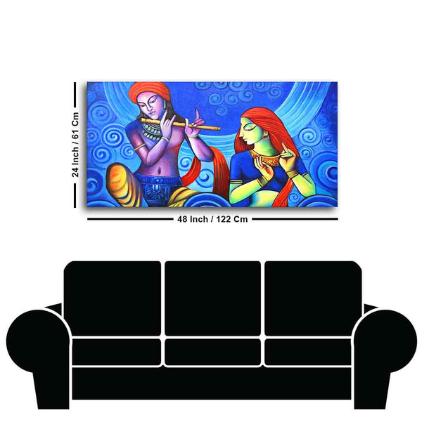 Beautiful Wall Painting of Radha Krishna