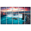 Beautiful Waterfall Canvas Wall Painting Set of Five