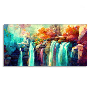 Beautiful Waterfall Scenery Canvas Wall Painting