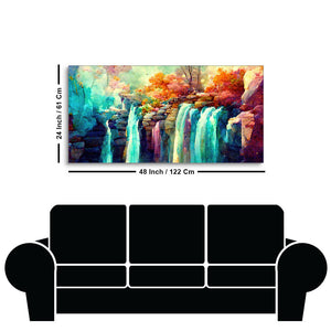 Beautiful Waterfall Scenery Canvas Wall Painting