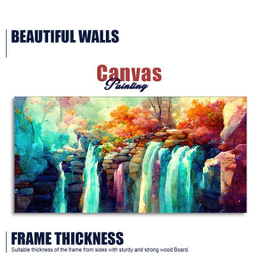 Beautiful Waterfall Scenery Canvas Wall Painting