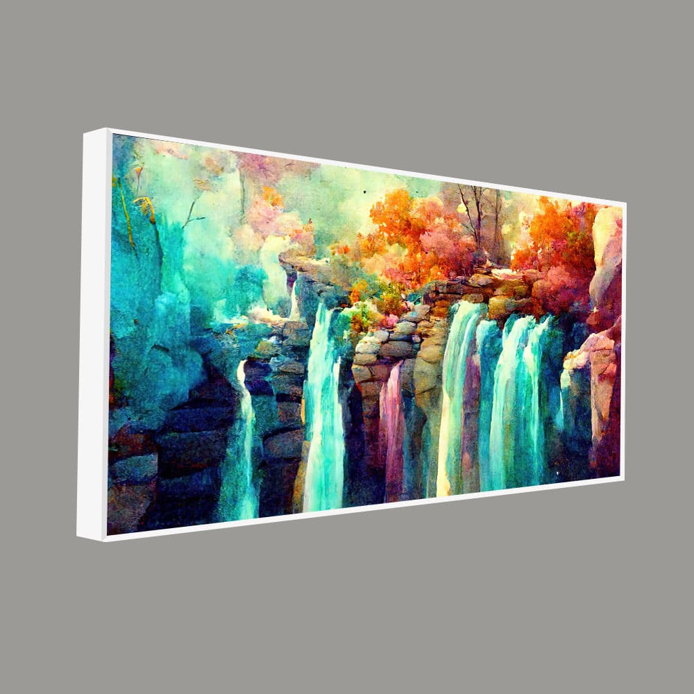 Beautiful Waterfall Scenery Canvas Wall Painting