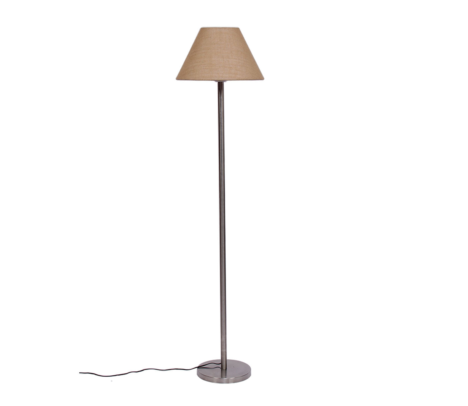 Beige Color Decorative Conical Designer Steel Floor Lamp