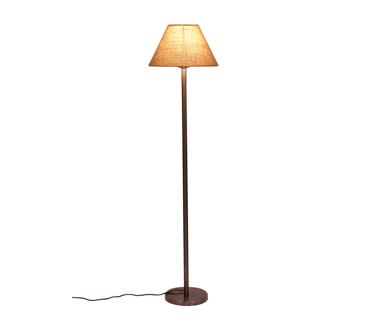 Beige Color Decorative Conical Designer Steel Floor Lamp