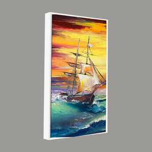 Big Panoramic Sailing Ship Canvas Wall Painting