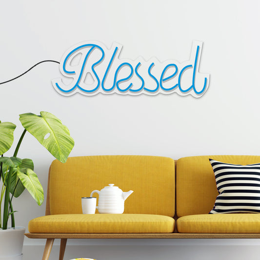 Blessed Text Neon Sign LED Light