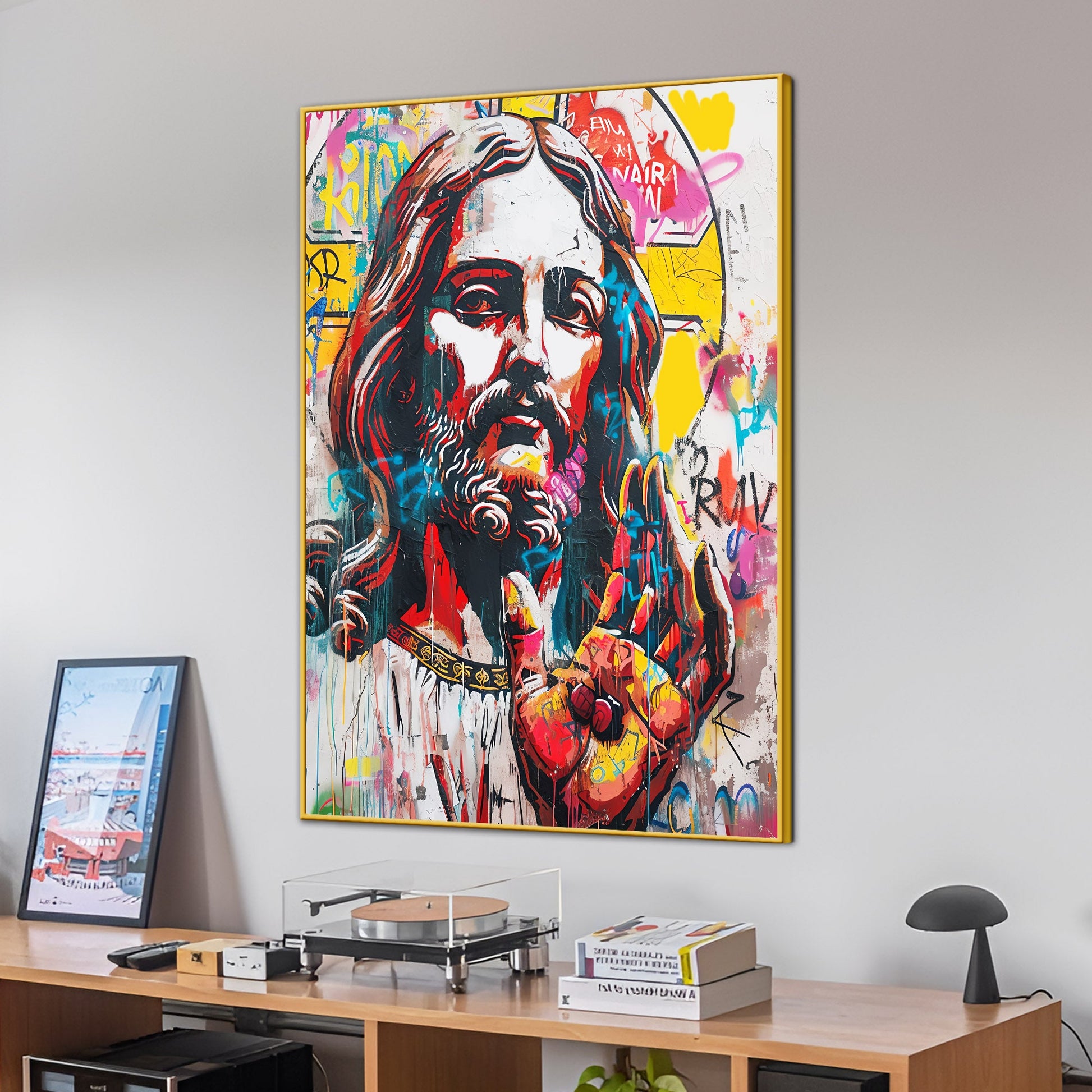 Blessing By Jejus Christ Cotton Canvas Wall Painting