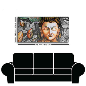 God Buddha Meditating Large Wall Painting