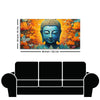 Buddhist Statue with Lotus Flowers Background Canvas Wall Painting