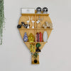 Hot Air Balloon Backlit Designer Wooden Wall Shelf / Book Shelf / Night Light, Light Oak Finish