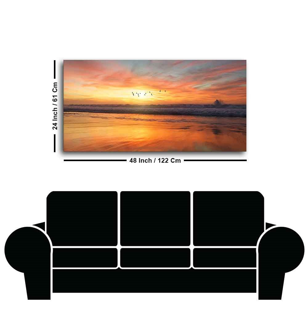 Canvas Wall Painting of Beautiful Sunset