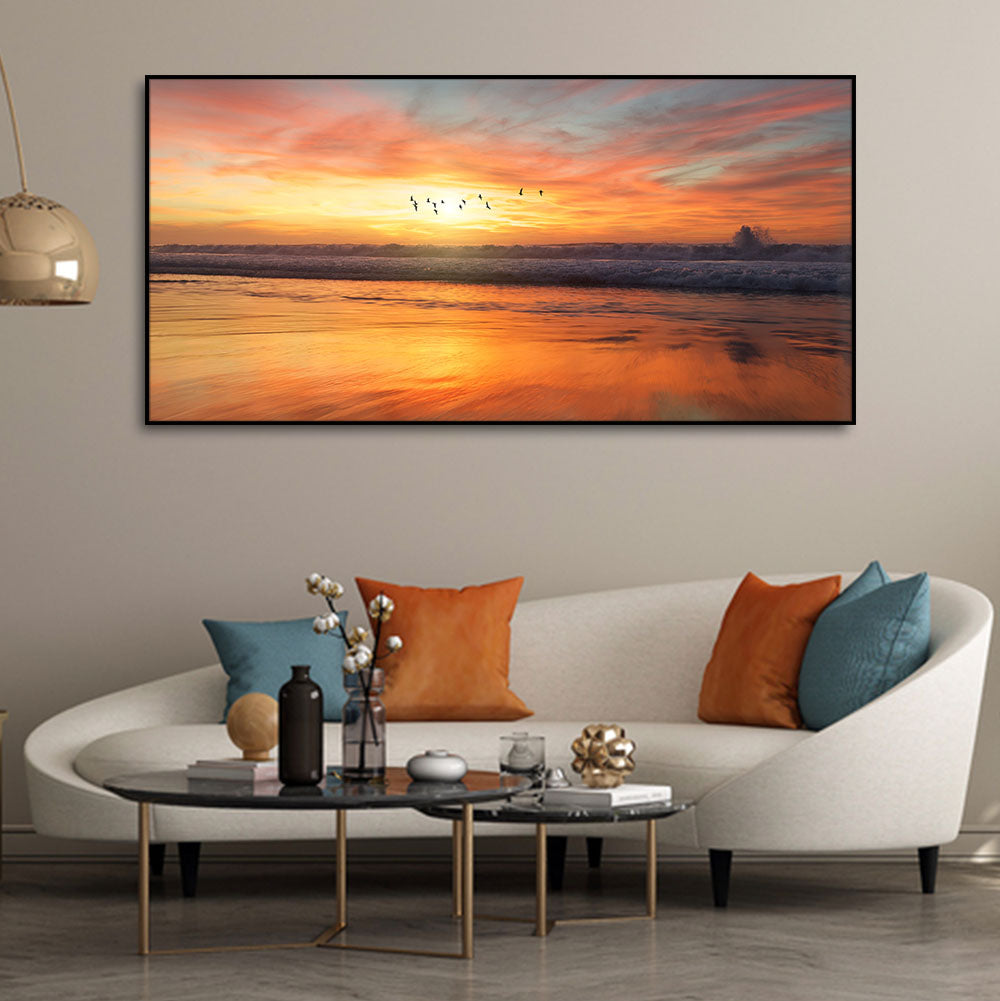 Canvas Wall Painting of Beautiful Sunset