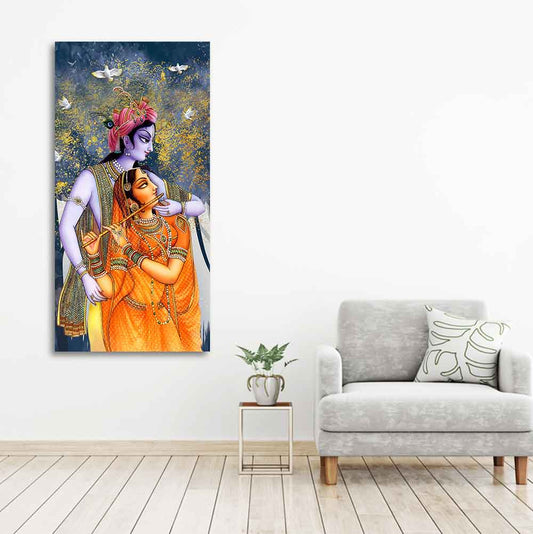 Canvas Wall Painting of Radhe Krishna