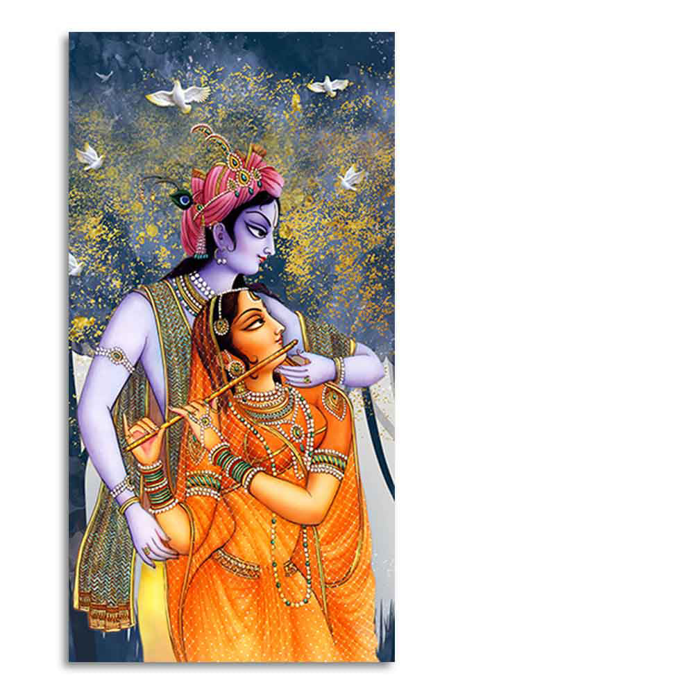 Canvas Wall Painting of Radhe Krishna