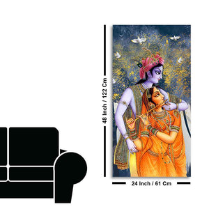 Canvas Wall Painting of Radhe Krishna