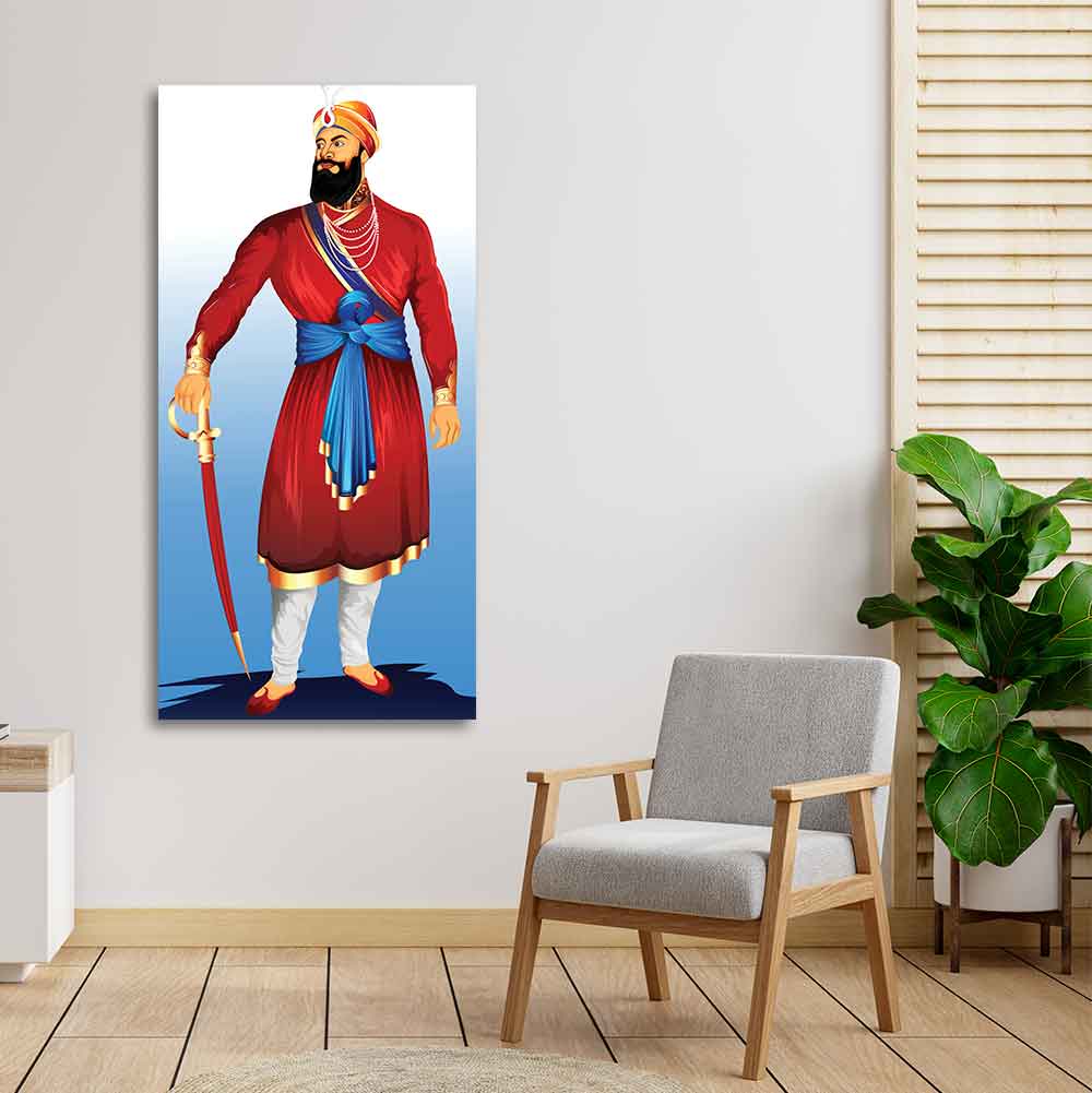 Canvas Wall Painting of Shri Guru Gobind Singh