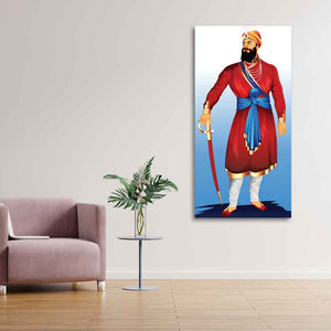 Canvas Wall Painting of Shri Guru Gobind Singh