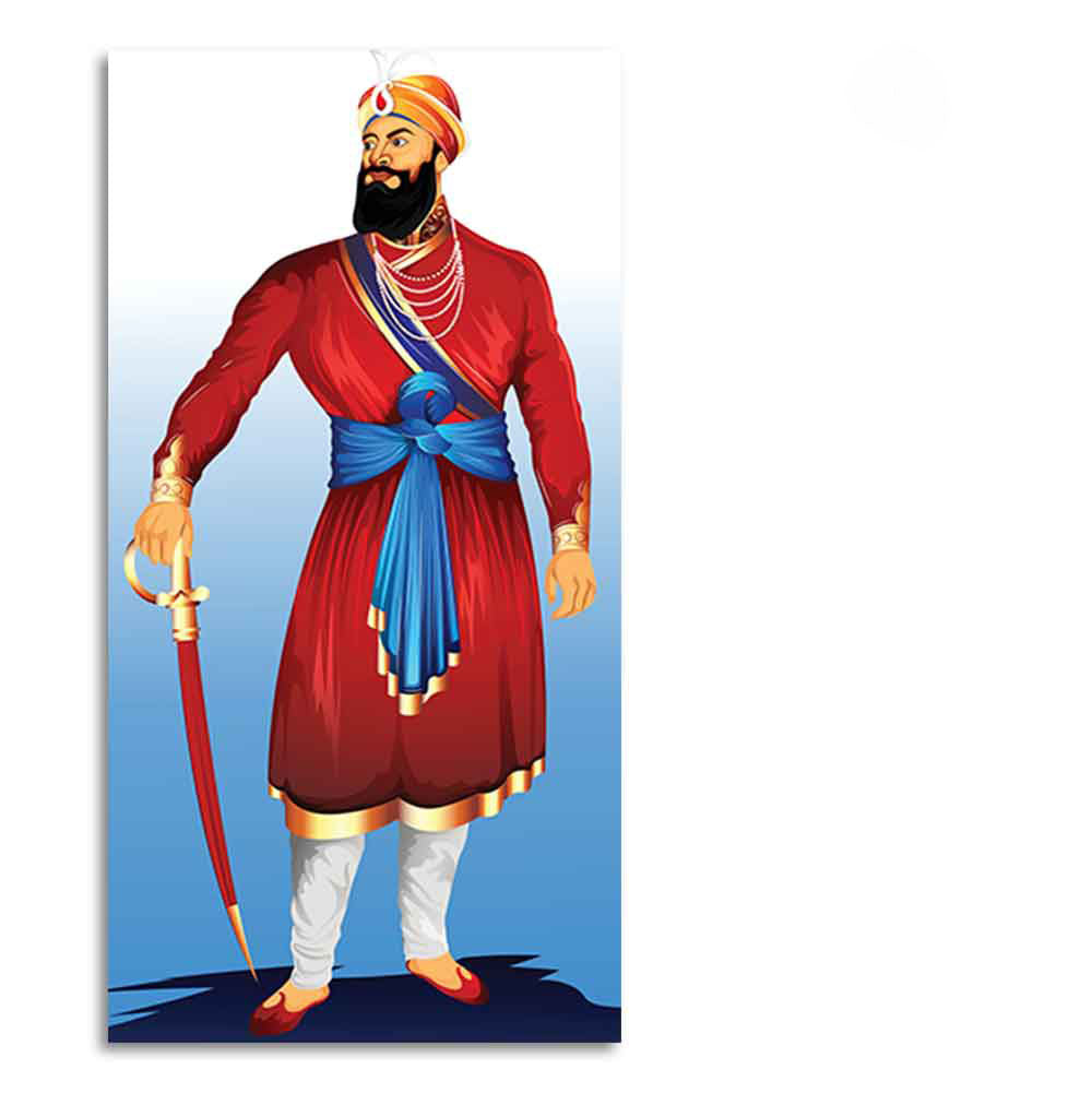 Canvas Wall Painting of Shri Guru Gobind Singh