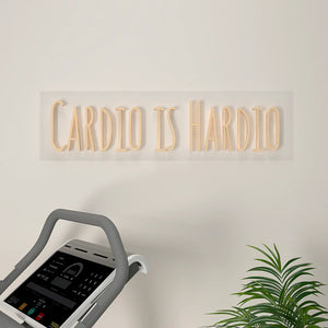 Cardio Is Hardio Text Neon LED Light