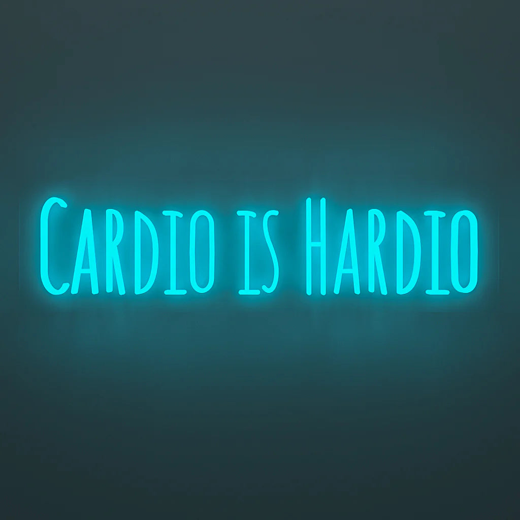 Cardio Is Hardio Text Neon LED Light