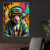 Chimp The Boss Cotton Canvas Wall Painting