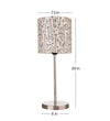 Classic Giraffe Art Shade Table Lamp with Silver Finish Base