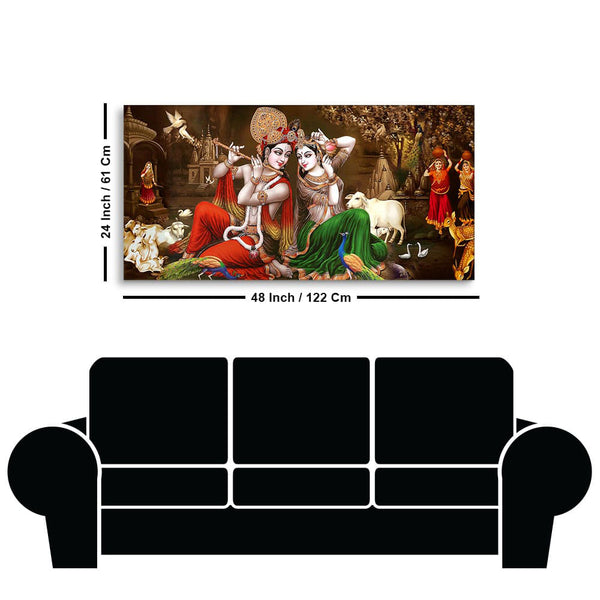 Classic Lord Radha Krishna Premium Wall Painting
