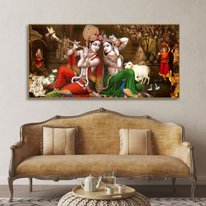 Classic Lord Radha Krishna Premium Wall Painting