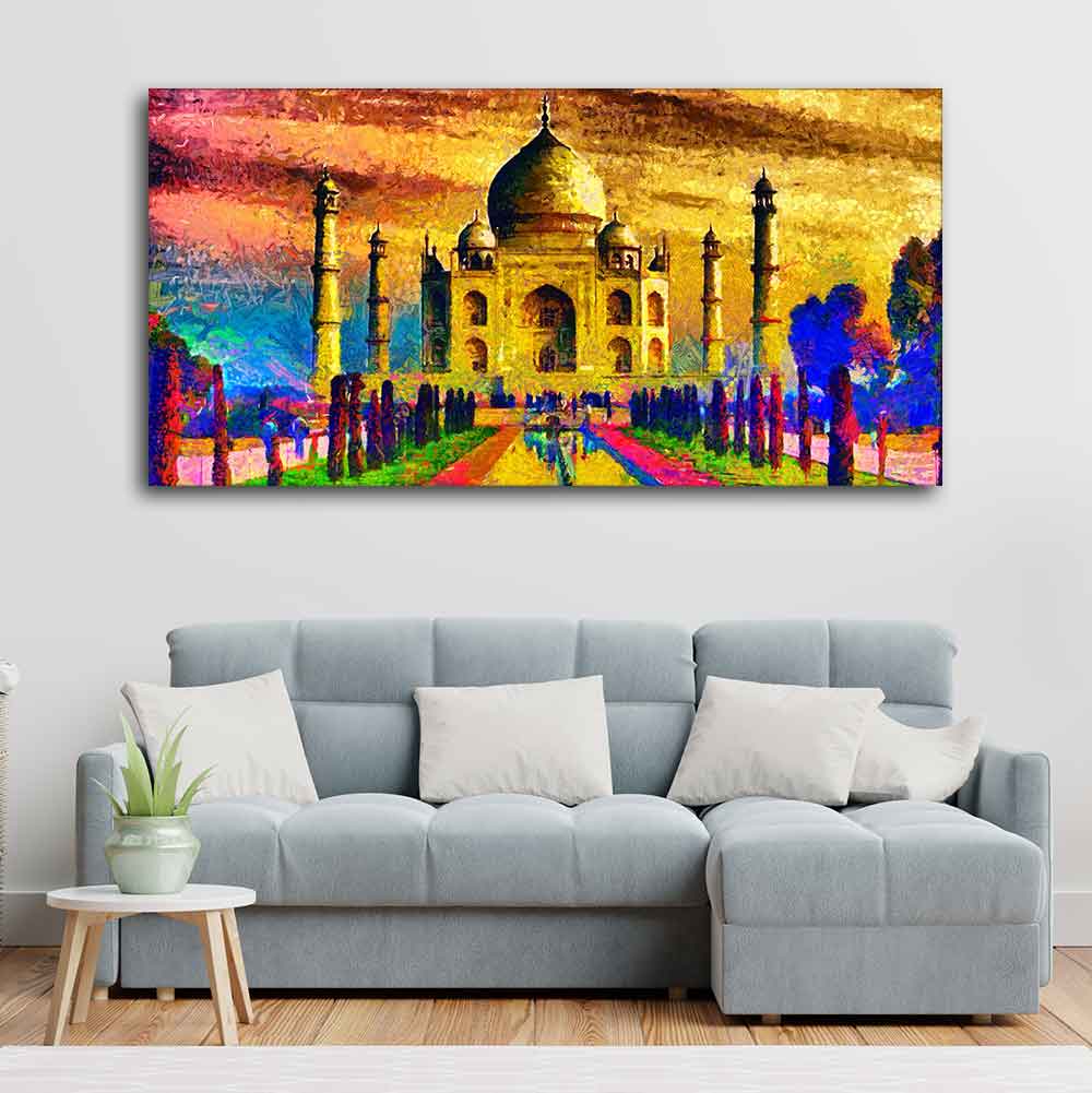 Classic Wall Painting of Taj Mahal