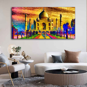 Classic Wall Painting of Taj Mahal