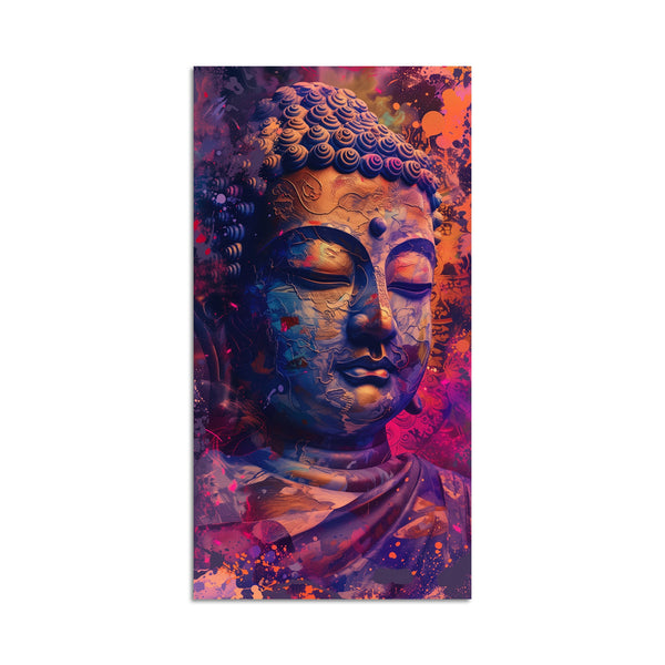 Close up of Lord Buddha Statue Canvas Wall Painting