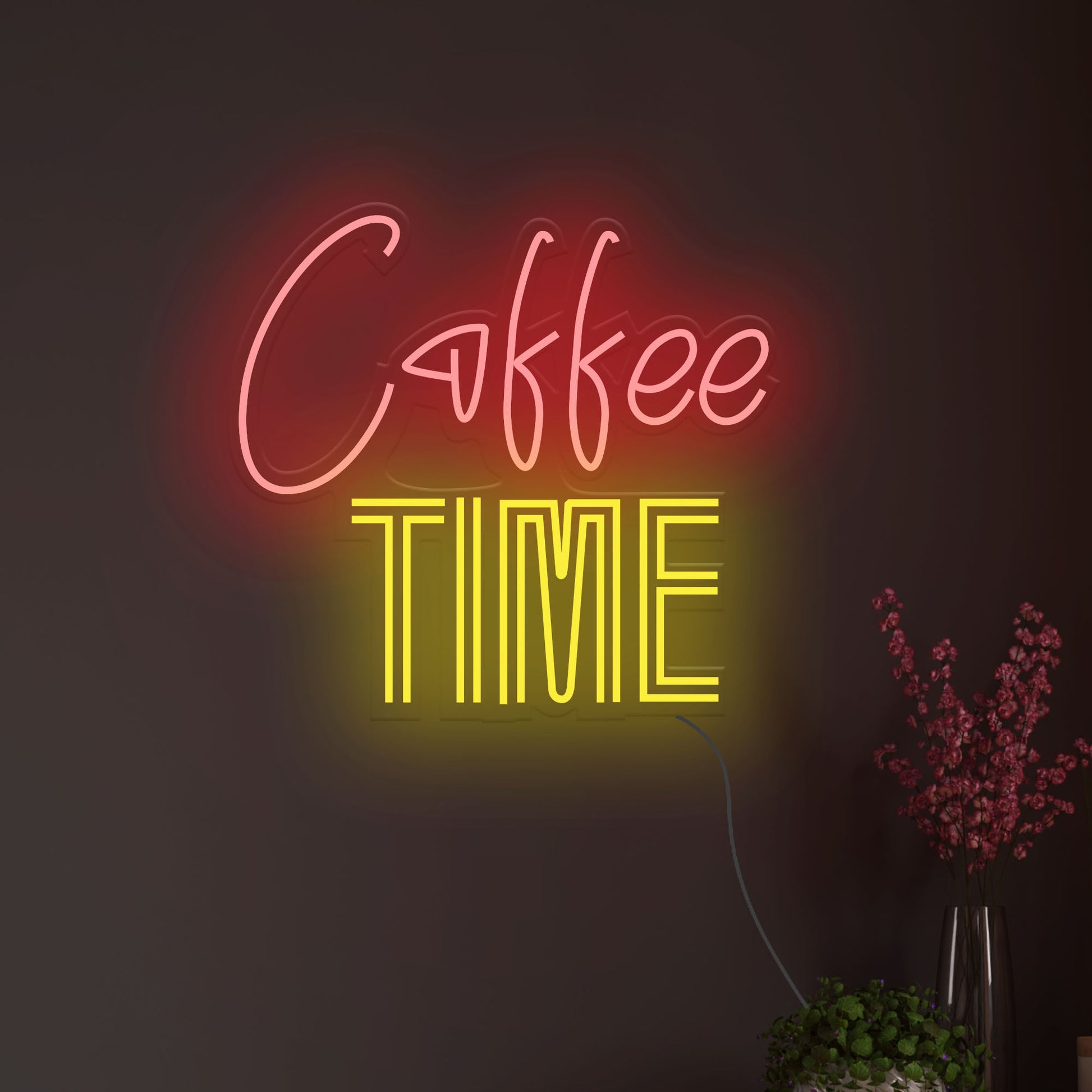 Coffee Time Text Neon Sign LED Light